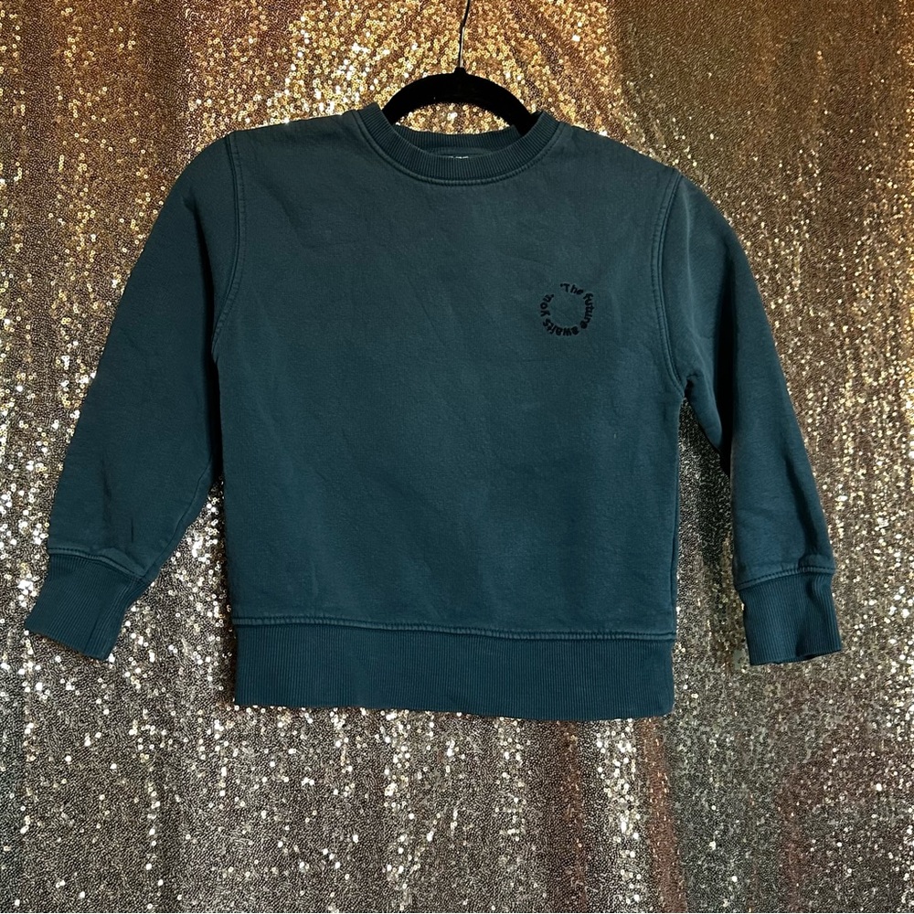 Youth Kids Zara Dark Green The future awaits you Sweater Size 8
